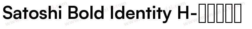 Satoshi Bold Identity H字体转换
